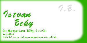 istvan beky business card
